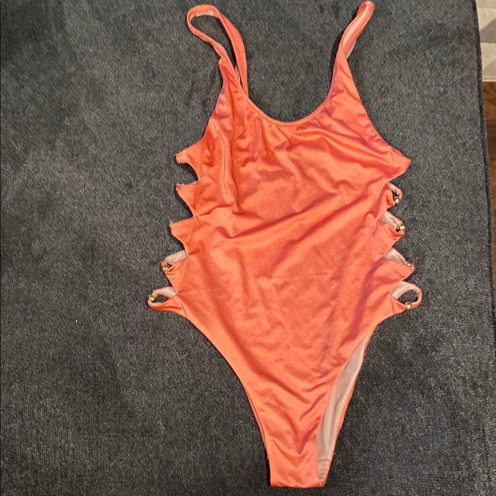 Victoria’s Secret Coral One-Piece Swimsuit with Side Cutouts
